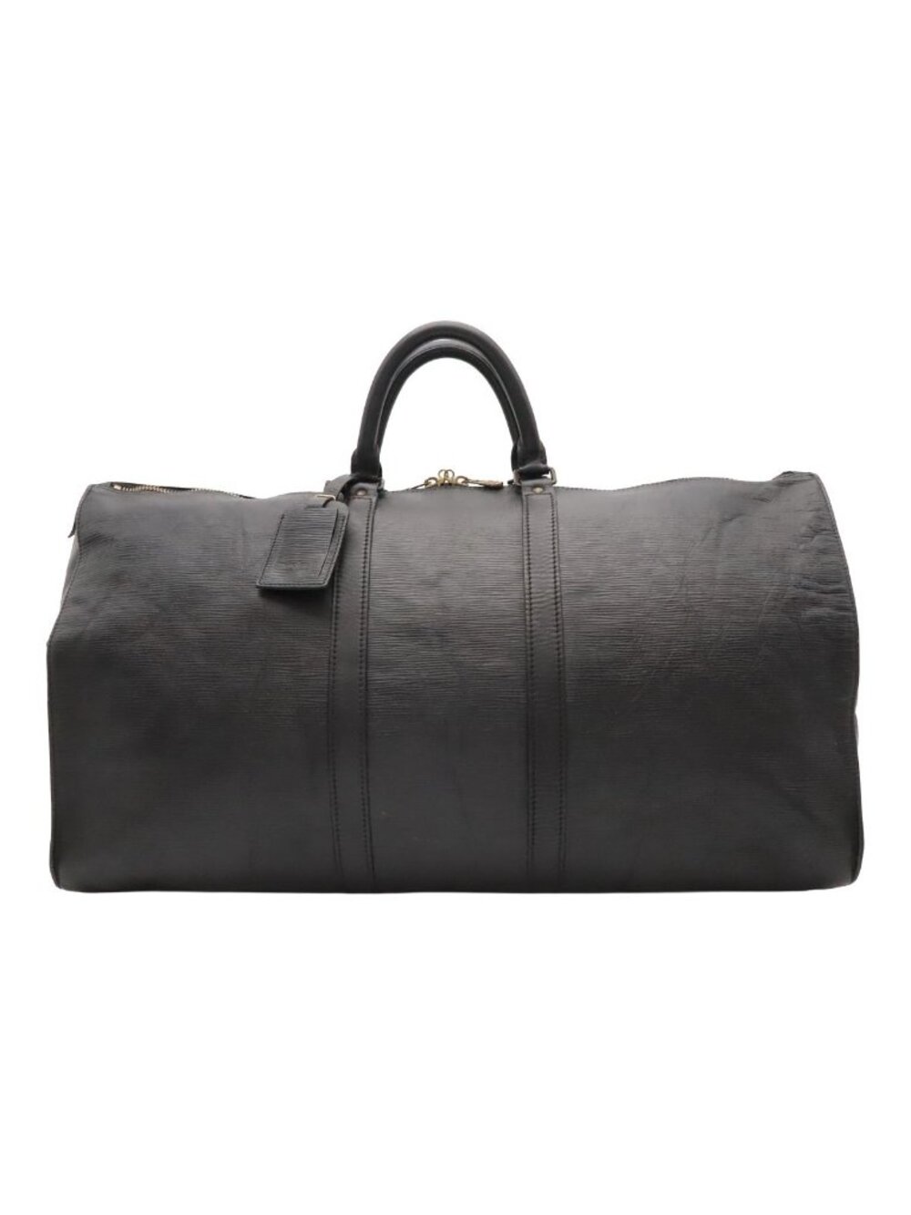 Louis Vuitton Epi Keepall 55 Boston Bag Purse Leather Noir Black